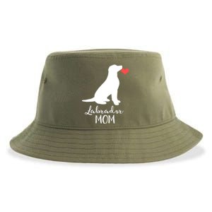 Labrador Retriever Mom Dog Silhouette Gift Sustainable Bucket Hat