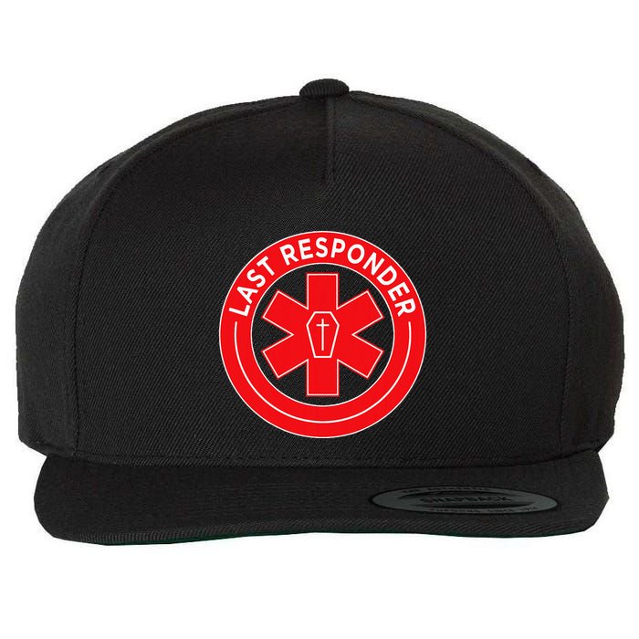 Last Responder Mortician Embalmer Funeral Director Wool Snapback Cap