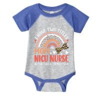 Leopard Rainbow Mom Nicu Nurse Mothers Day Nursing Mama Gift Infant Baby Jersey Bodysuit