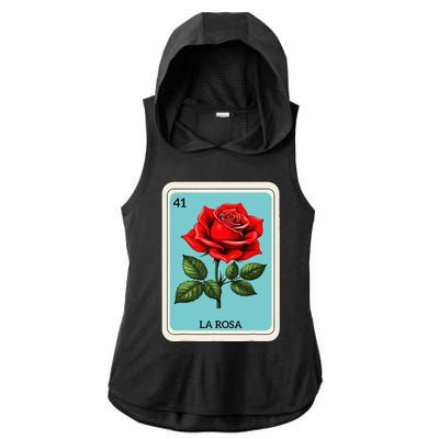 La Rosa Mexican Lottery Card Game Gift Ladies PosiCharge Tri-Blend Wicking Draft Hoodie Tank