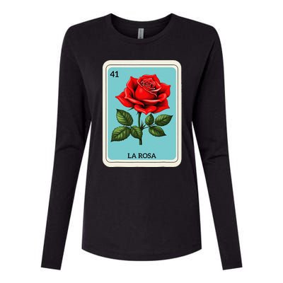 La Rosa Mexican Lottery Card Game Gift Womens Cotton Relaxed Long Sleeve T-Shirt