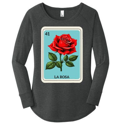 La Rosa Mexican Lottery Card Game Gift Women's Perfect Tri Tunic Long Sleeve Shirt