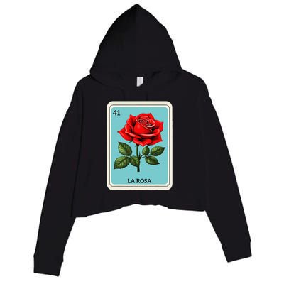 La Rosa Mexican Lottery Card Game Gift Crop Fleece Hoodie