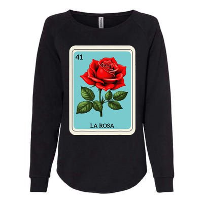 La Rosa Mexican Lottery Card Game Gift Womens California Wash Sweatshirt