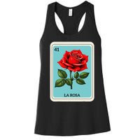 La Rosa Mexican Lottery Card Game Gift Women's Racerback Tank