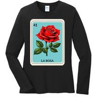 La Rosa Mexican Lottery Card Game Gift Ladies Long Sleeve Shirt