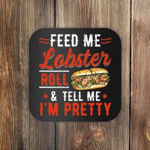 Lobster Roll Maine Seafood Design For A Lobster Roll Fan Coaster