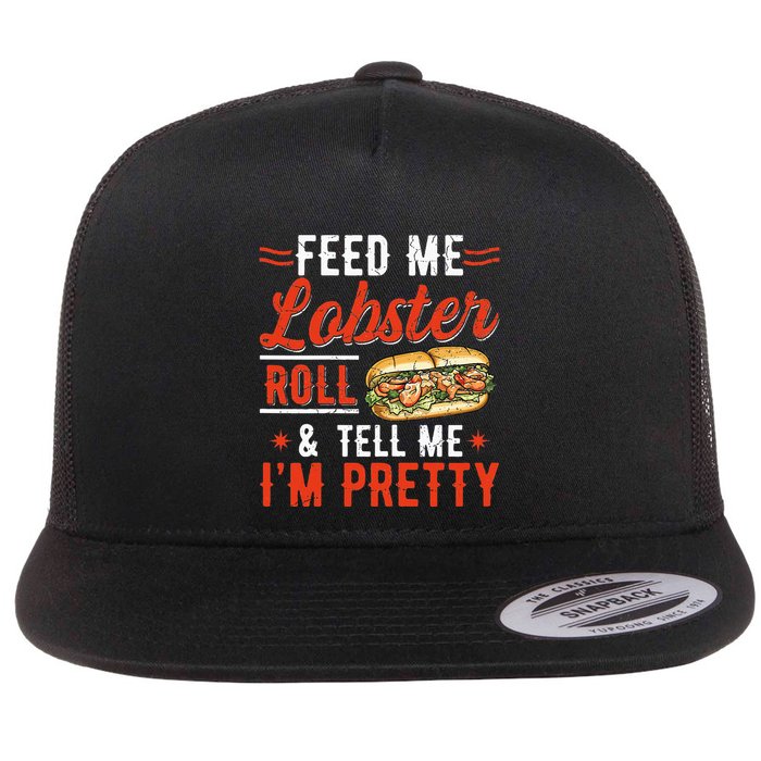 Lobster Roll Maine Seafood Design For A Lobster Roll Fan Flatbill Hat