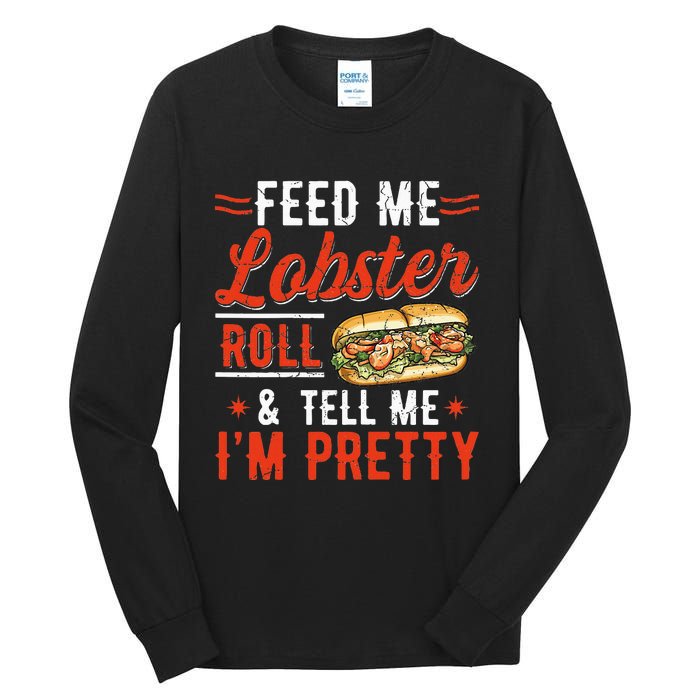 Lobster Roll Maine Seafood Design For A Lobster Roll Fan Tall Long Sleeve T-Shirt