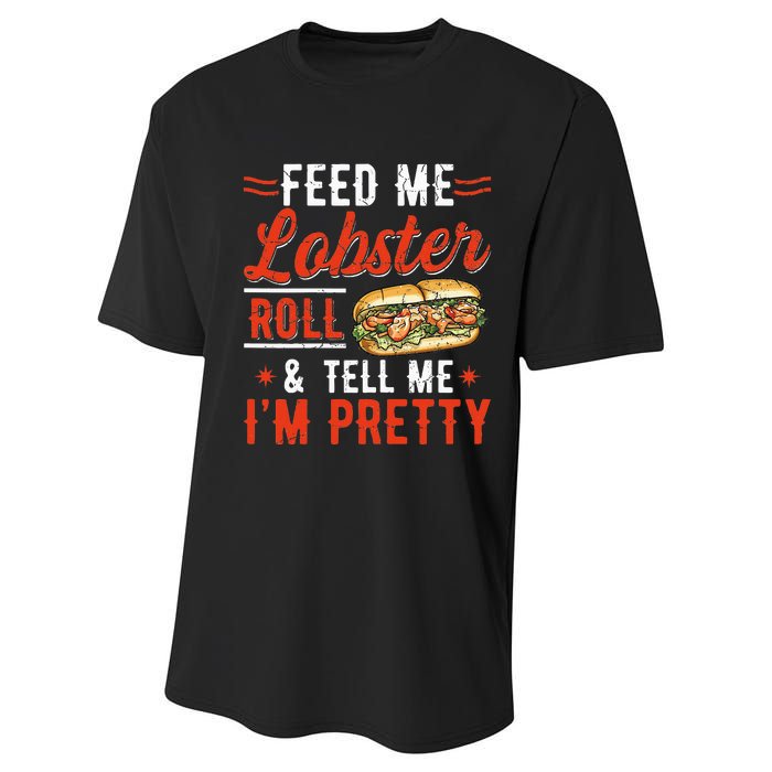 Lobster Roll Maine Seafood Design For A Lobster Roll Fan Performance Sprint T-Shirt