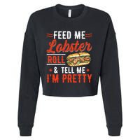 Lobster Roll Maine Seafood Design For A Lobster Roll Fan Cropped Pullover Crew