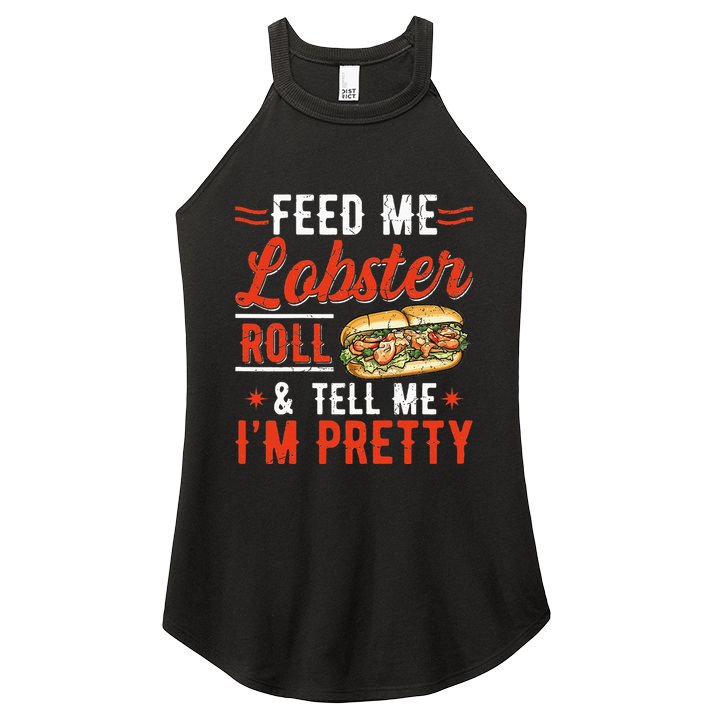 Lobster Roll Maine Seafood Design For A Lobster Roll Fan Women's Perfect Tri Rocker Tank