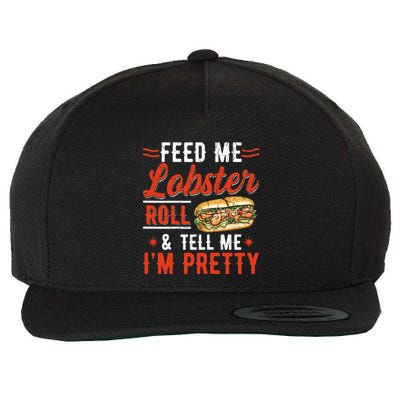 Lobster Roll Maine Seafood Design For A Lobster Roll Fan Wool Snapback Cap
