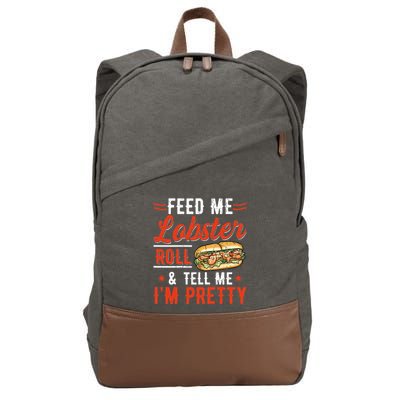 Lobster Roll Maine Seafood Design For A Lobster Roll Fan Cotton Canvas Backpack