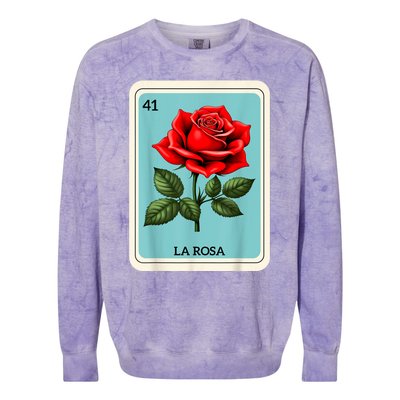 La Rosa Mexican Lottery Card Game Colorblast Crewneck Sweatshirt