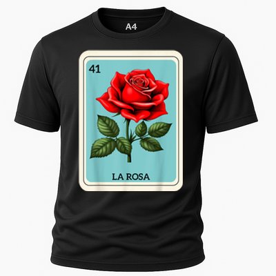 La Rosa Mexican Lottery Card Game Cooling Performance Crew T-Shirt