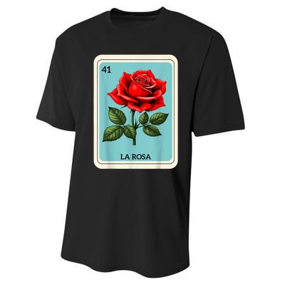 La Rosa Mexican Lottery Card Game Performance Sprint T-Shirt