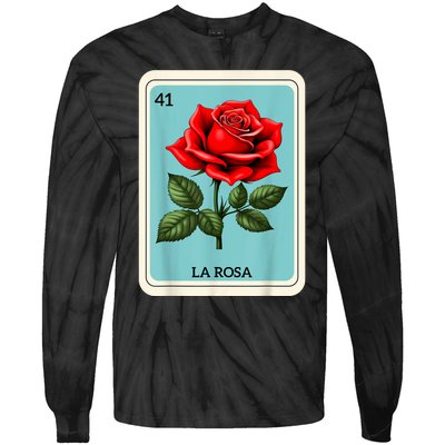 La Rosa Mexican Lottery Card Game Tie-Dye Long Sleeve Shirt