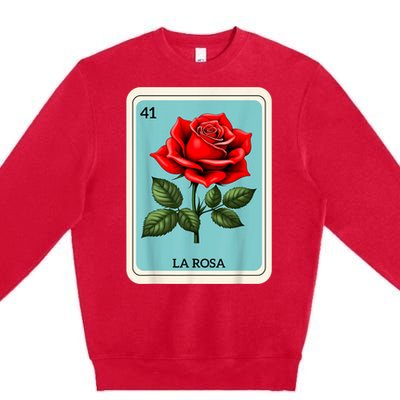 La Rosa Mexican Lottery Card Game Premium Crewneck Sweatshirt