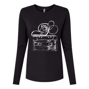 Love Retro Mixtape 80S Blank Cassette Tape Womens Cotton Relaxed Long Sleeve T-Shirt