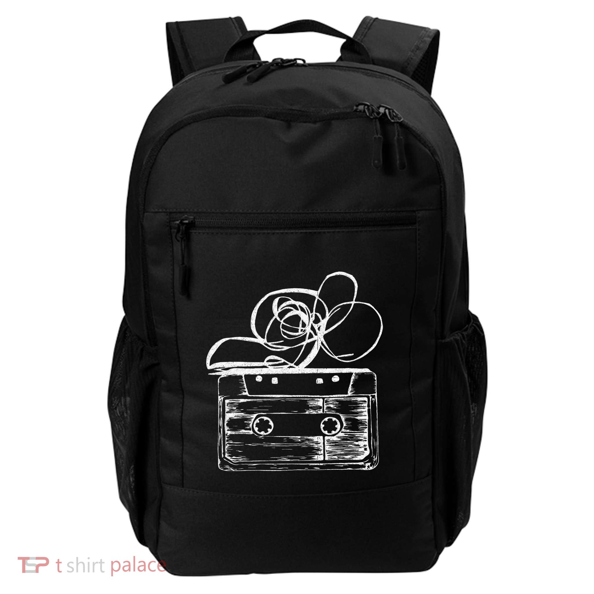 Love Retro Mixtape 80S Blank Cassette Tape Daily Commute Backpack