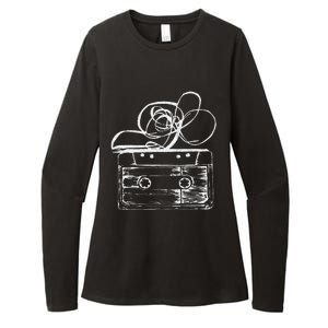 Love Retro Mixtape 80S Blank Cassette Tape Womens CVC Long Sleeve Shirt