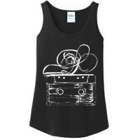 Love Retro Mixtape 80S Blank Cassette Tape Ladies Essential Tank