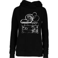 Love Retro Mixtape 80S Blank Cassette Tape Womens Funnel Neck Pullover Hood