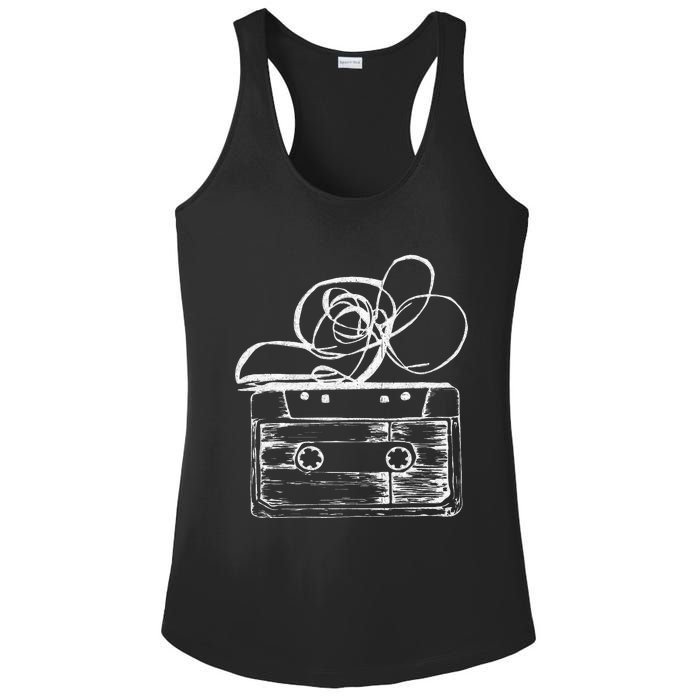 Love Retro Mixtape 80S Blank Cassette Tape Ladies PosiCharge Competitor Racerback Tank