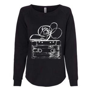 Love Retro Mixtape 80S Blank Cassette Tape Womens California Wash Sweatshirt