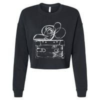 Love Retro Mixtape 80S Blank Cassette Tape Cropped Pullover Crew