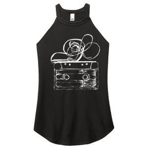 Love Retro Mixtape 80S Blank Cassette Tape Women's Perfect Tri Rocker Tank