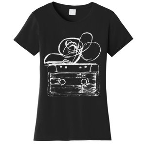 Love Retro Mixtape 80S Blank Cassette Tape Women's T-Shirt