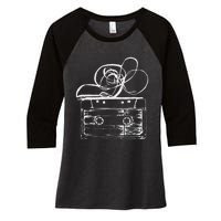 Love Retro Mixtape 80S Blank Cassette Tape Women's Tri-Blend 3/4-Sleeve Raglan Shirt