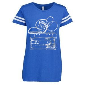 Love Retro Mixtape 80S Blank Cassette Tape Enza Ladies Jersey Football T-Shirt