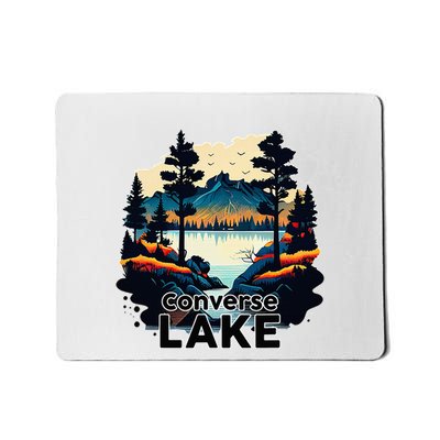 Lake Retro Minimalist Lake Mousepad
