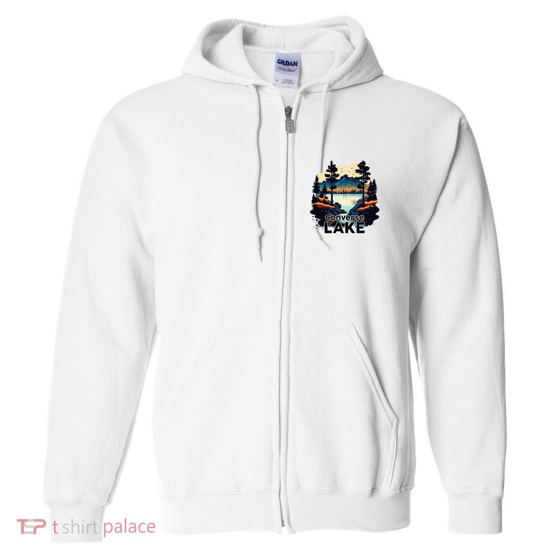 Lake Retro Minimalist Lake Full Zip Hoodie