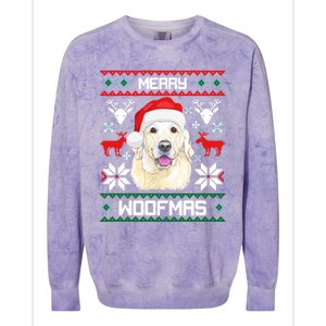 Labrador Retriever Merry Woofmas Gift Christmas Dog Xmas Lab Cool Gift Colorblast Crewneck Sweatshirt