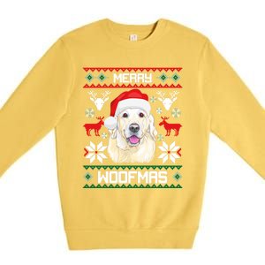 Labrador Retriever Merry Woofmas Gift Christmas Dog Xmas Lab Cool Gift Premium Crewneck Sweatshirt