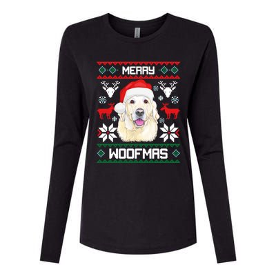 Labrador Retriever Merry Woofmas Gift Christmas Dog Xmas Lab Cool Gift Womens Cotton Relaxed Long Sleeve T-Shirt