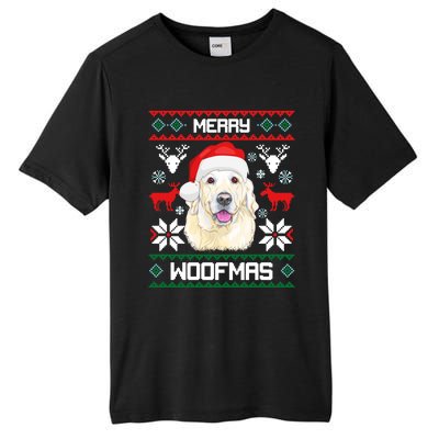 Labrador Retriever Merry Woofmas Gift Christmas Dog Xmas Lab Cool Gift Tall Fusion ChromaSoft Performance T-Shirt