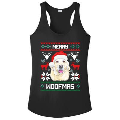 Labrador Retriever Merry Woofmas Gift Christmas Dog Xmas Lab Cool Gift Ladies PosiCharge Competitor Racerback Tank