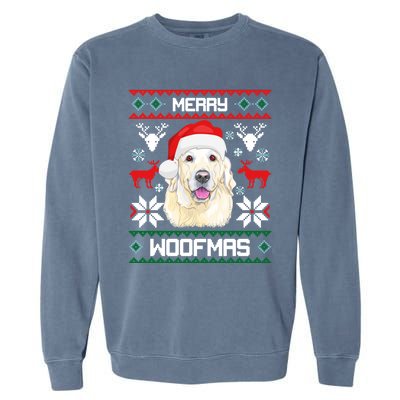 Labrador Retriever Merry Woofmas Gift Christmas Dog Xmas Lab Cool Gift Garment-Dyed Sweatshirt