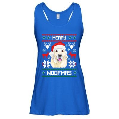 Labrador Retriever Merry Woofmas Gift Christmas Dog Xmas Lab Cool Gift Ladies Essential Flowy Tank