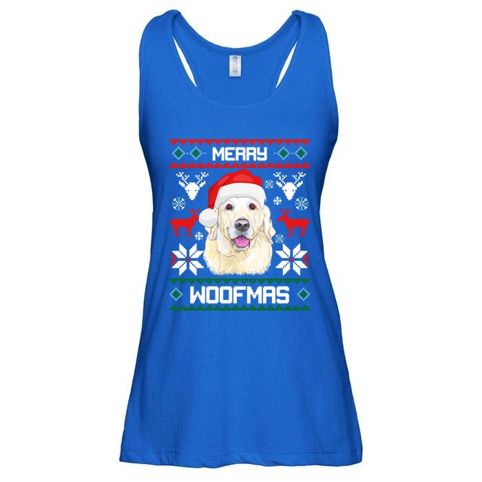 Labrador Retriever Merry Woofmas Gift Christmas Dog Xmas Lab Cool Gift Ladies Essential Flowy Tank