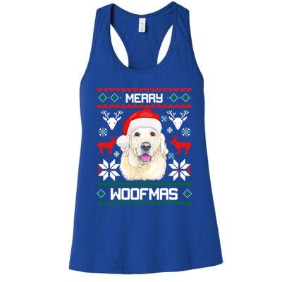 Labrador Retriever Merry Woofmas Gift Christmas Dog Xmas Lab Cool Gift Women's Racerback Tank