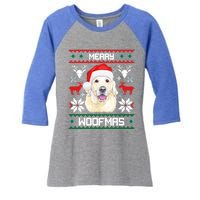 Labrador Retriever Merry Woofmas Gift Christmas Dog Xmas Lab Cool Gift Women's Tri-Blend 3/4-Sleeve Raglan Shirt