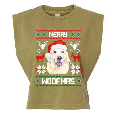 Labrador Retriever Merry Woofmas Gift Christmas Dog Xmas Lab Cool Gift Garment-Dyed Women's Muscle Tee