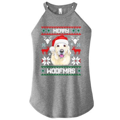 Labrador Retriever Merry Woofmas Gift Christmas Dog Xmas Lab Cool Gift Women's Perfect Tri Rocker Tank