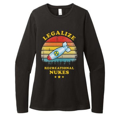 Legalize Recreational Nukes Funny Vintage Womens CVC Long Sleeve Shirt